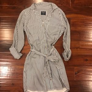 Pinstripe Tshirt Dress